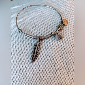 Alex and Ani feather adjustable bangle bracelet
